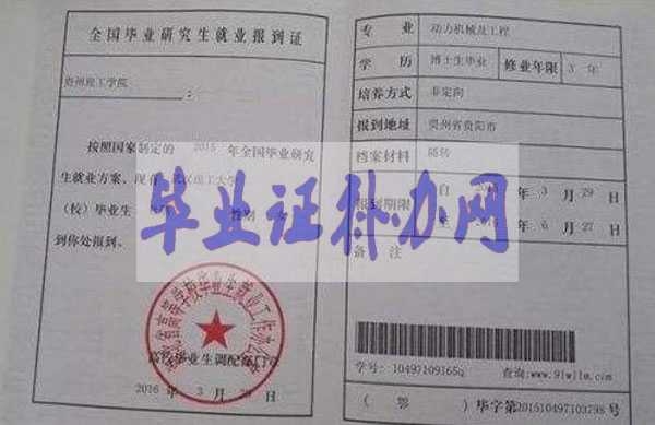 湖北省就業(yè)報(bào)到證樣本圖片模板